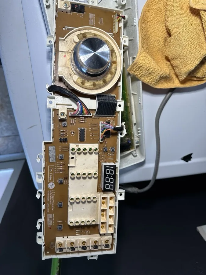 LG dryer control board replacement during dryer repair service