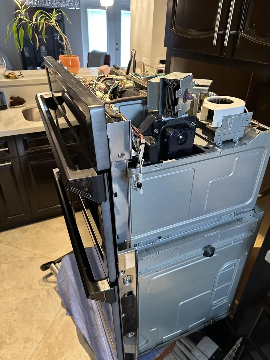 Thermal fuse replacement after self-clean cycle failure