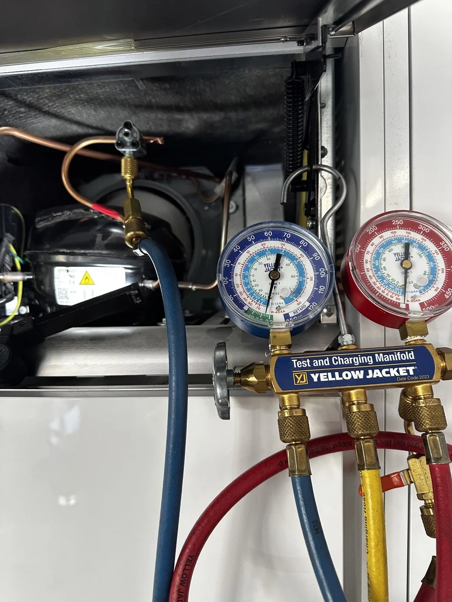 Refrigerator compressor repair and freon diagnostics